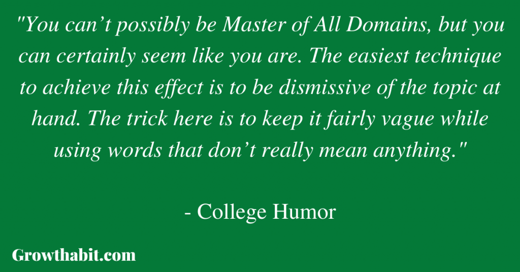 College Humor Quote