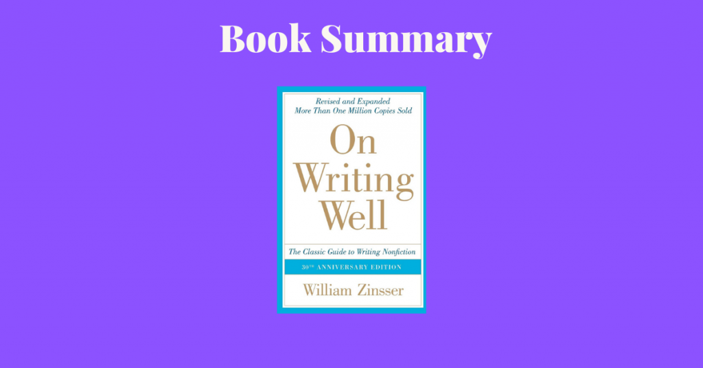 On Writing Well By William Zinsser Book Cover