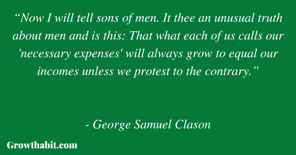 George Samuel Clason Quote 3
