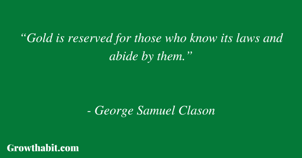 George Samuel Clason Quote 4