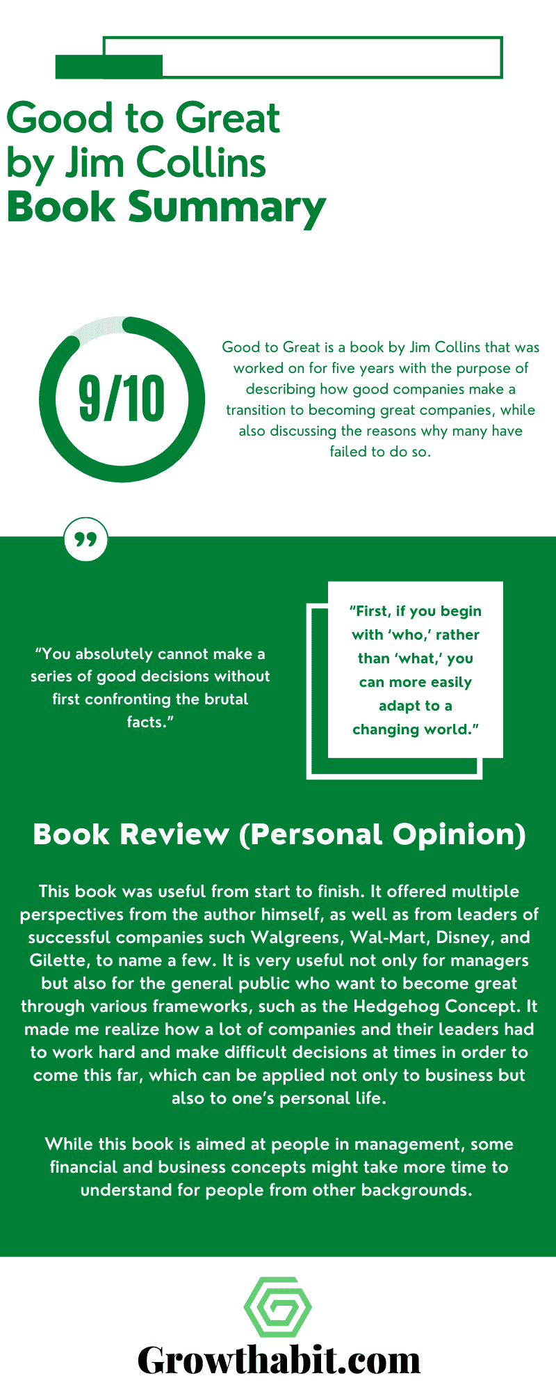 good to great book review pdf