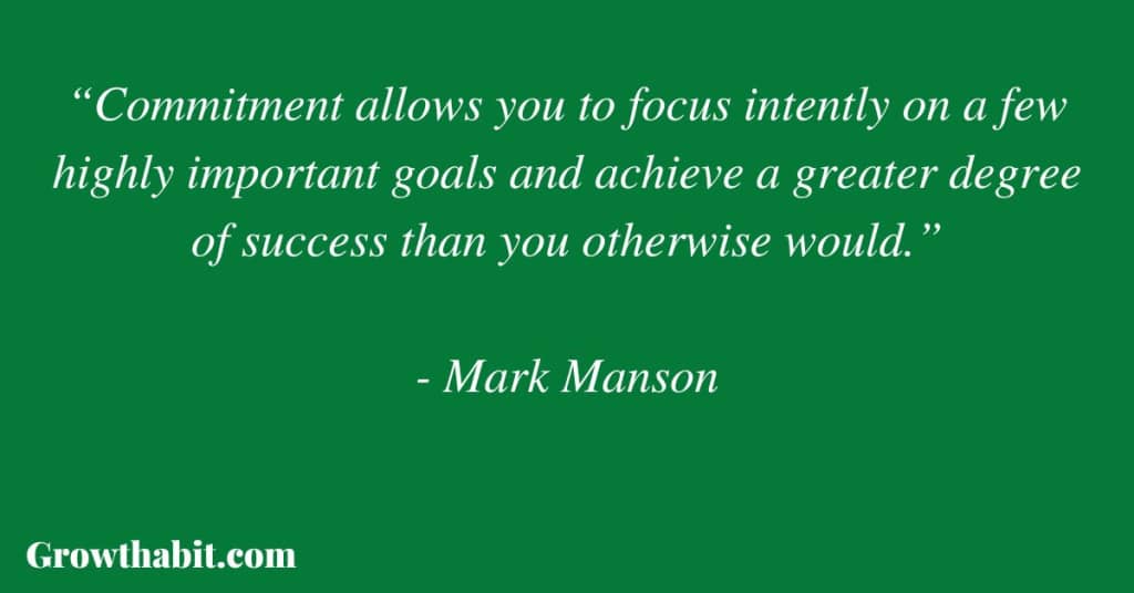 Mark Manson Quote: “Many people become so obsessed with being